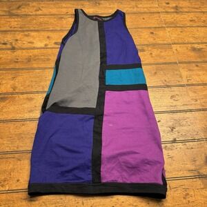 Motel Rocks Mini Dress S Small Color Block‎ Bodycon Stretch FLAW